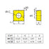 Square Turning Insert SCMT 120408-EM, ZCC CT Dimensions